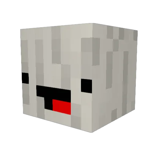 PaperCups Minecraft avatar head, 3D render