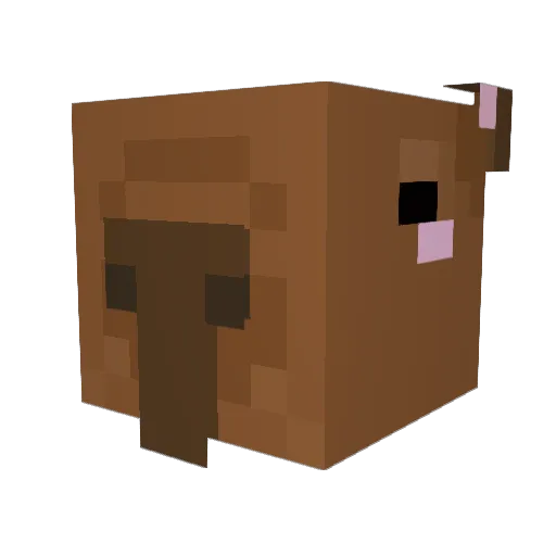 PaperFighter Minecraft avatar head, 3D render