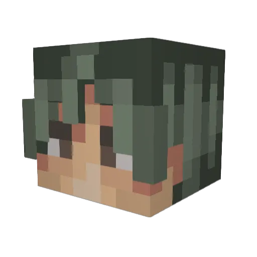 PaperGub Minecraft avatar head, 3D render