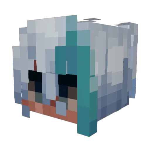 PaperIsMissing Minecraft avatar head, 3D render
