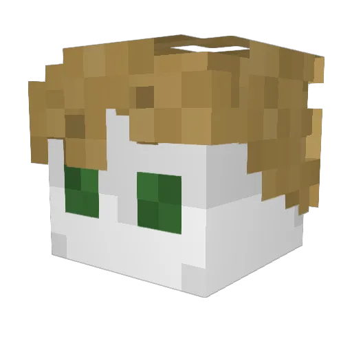 PaperM Minecraft avatar head, 3D render