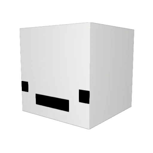 PaperNapkins Minecraft avatar head, 3D render