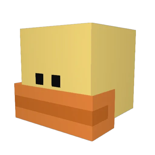 PaperPepis Minecraft avatar head, 3D render
