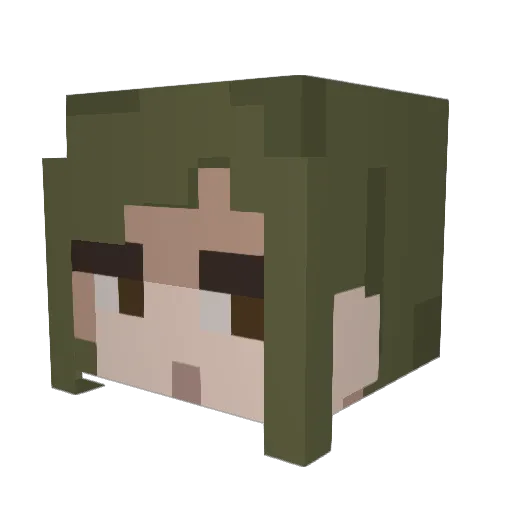 PaperPlane54 Minecraft avatar head, 3D render