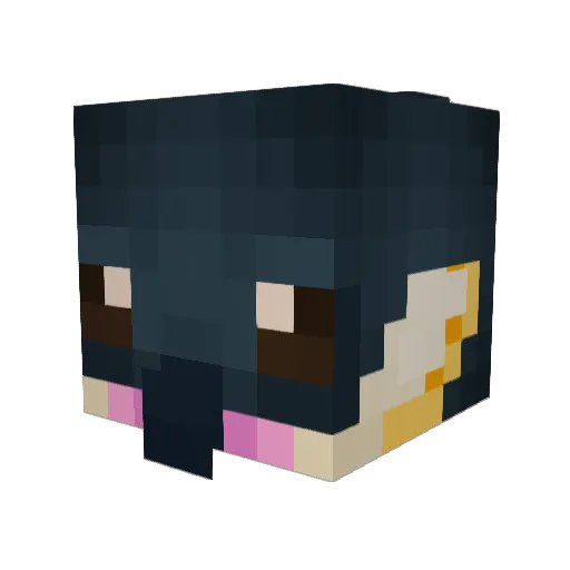 PaperTheSkeleton Minecraft avatar head, 3D render