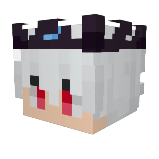 PaperThrones Minecraft avatar head, 3D render