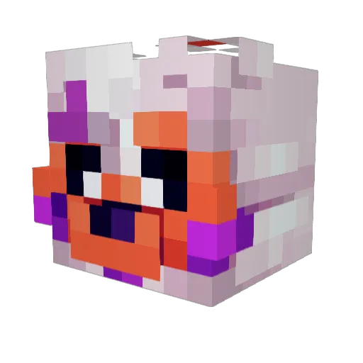 PaperWave Minecraft avatar head, 3D render