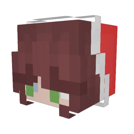 Paper_711 Minecraft avatar head, 3D render