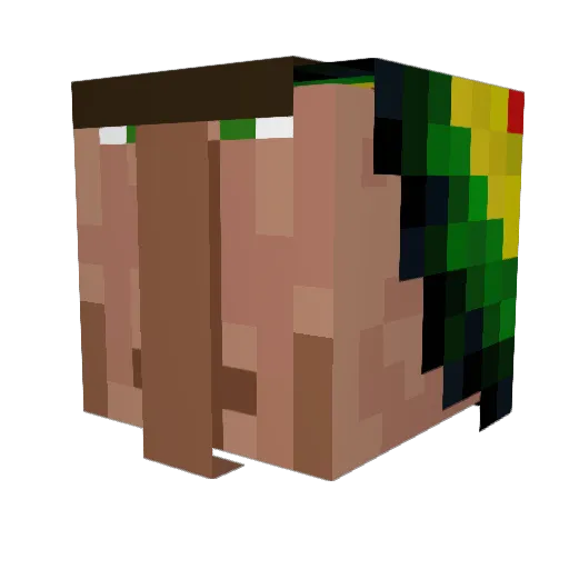 Paper_Mint Minecraft avatar head, 3D render