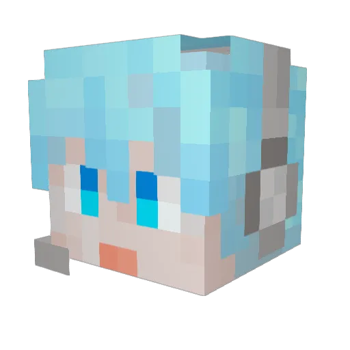 Paper_Potato Minecraft avatar head, 3D render
