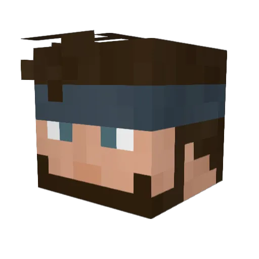 Paper_Slave Minecraft avatar head, 3D render