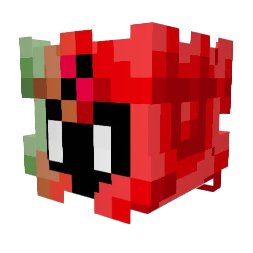Paper_Tin Minecraft avatar head, 3D render