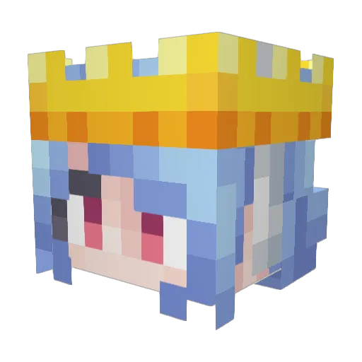 Paper_bro Minecraft avatar head, 3D render