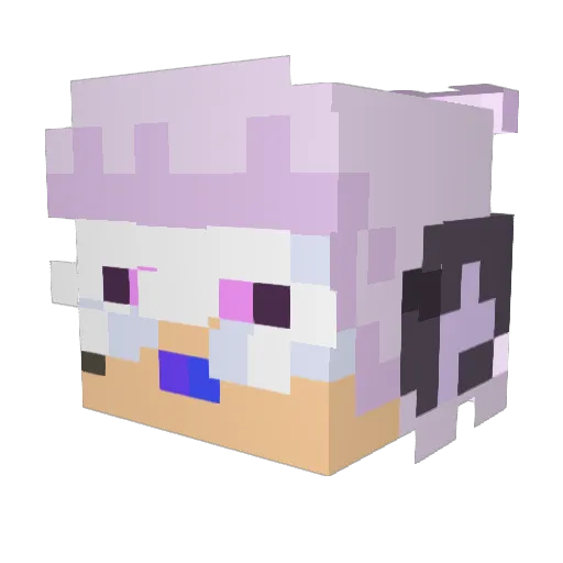 Paper_guy1 Minecraft avatar head, 3D render