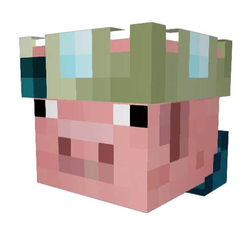 Paperbagjay Minecraft avatar head, 3D render