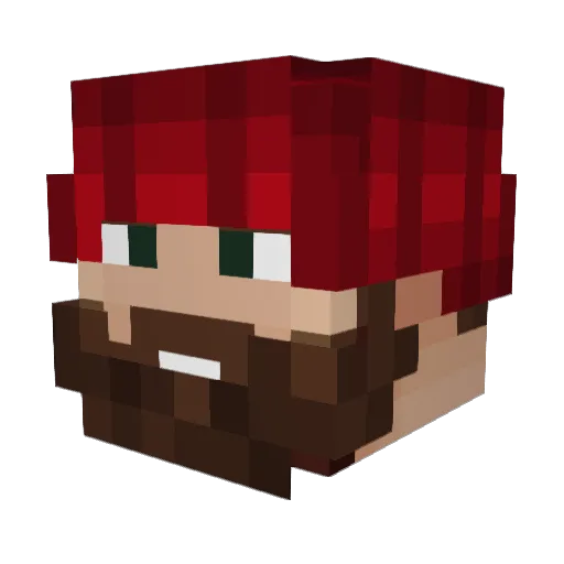 Papercut4567 Minecraft avatar head, 3D render