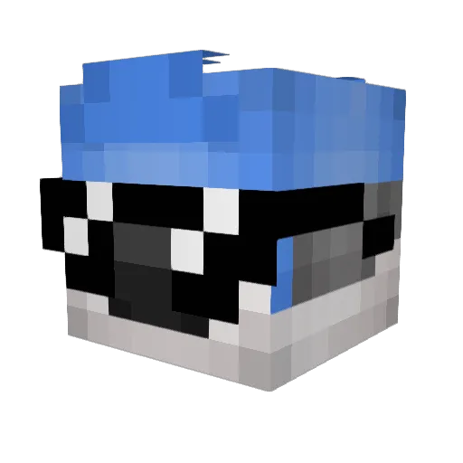 PapercutToast Minecraft avatar head, 3D render