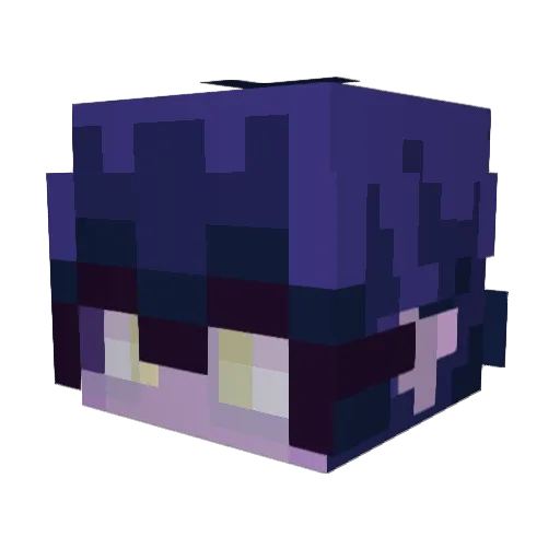 Papereat Minecraft avatar head, 3D render