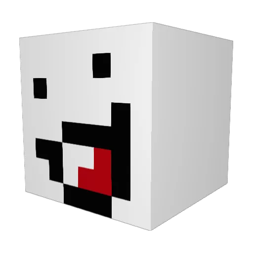Paperfeed Minecraft avatar head, 3D render