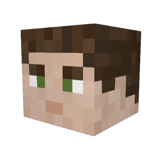 Papers04 Minecraft avatar head, 3D render