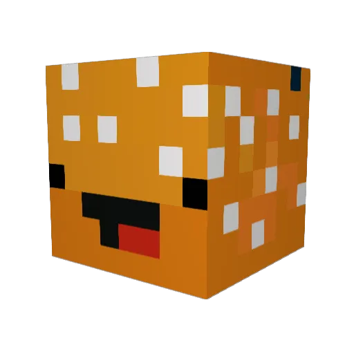 PaperyApe984185 Minecraft avatar head, 3D render