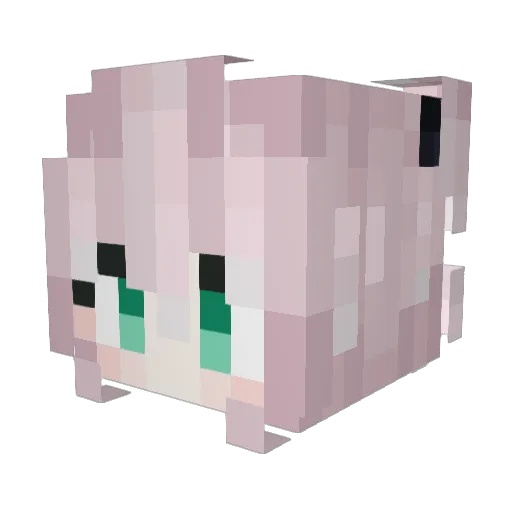 Papeya Minecraft avatar head, 3D render
