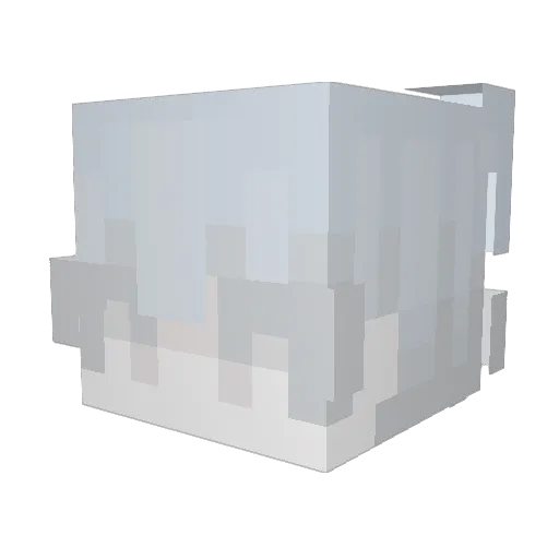 Paphia Minecraft avatar head, 3D render