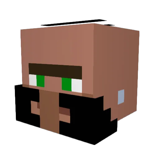 PapiBrown04 Minecraft avatar head, 3D render