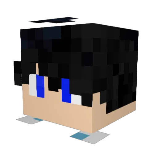 PapiLuca1 Minecraft avatar head, 3D render