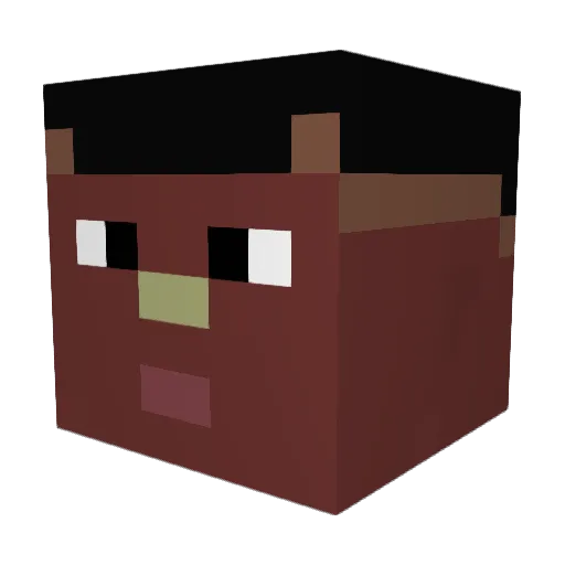 PapiRandal Minecraft avatar head, 3D render