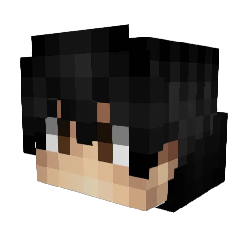 PapiRicochet Minecraft avatar head, 3D render