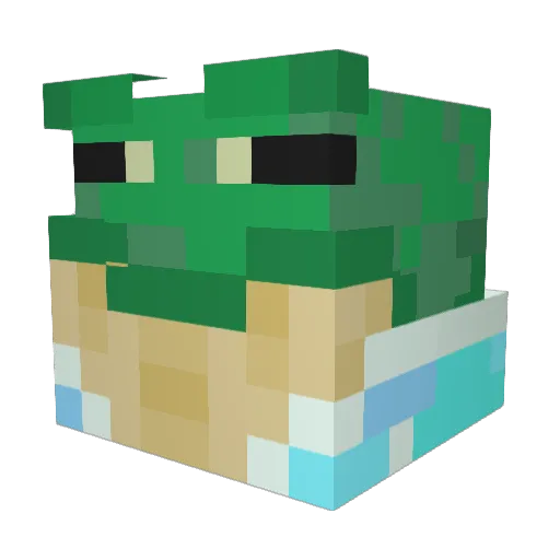 PapiTheEla Minecraft avatar head, 3D render