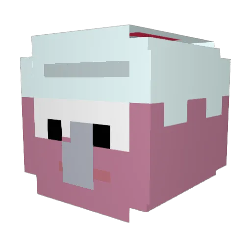 Papi_John Minecraft avatar head, 3D render