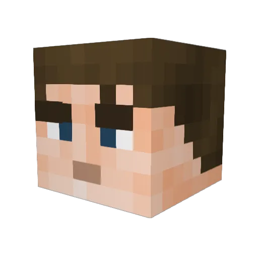 Papi_Snake Minecraft avatar head, 3D render
