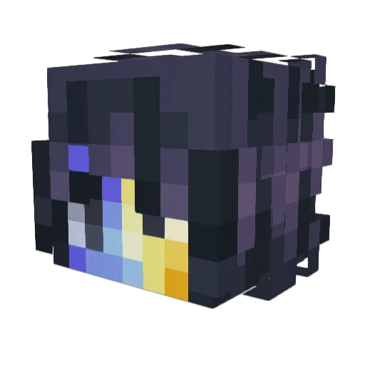 Papieer Minecraft avatar head, 3D render