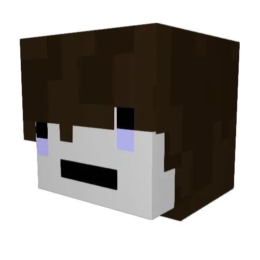 PapierBig Minecraft avatar head, 3D render