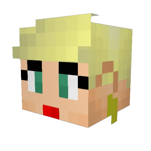 Papiermampfer Minecraft avatar head, 3D render