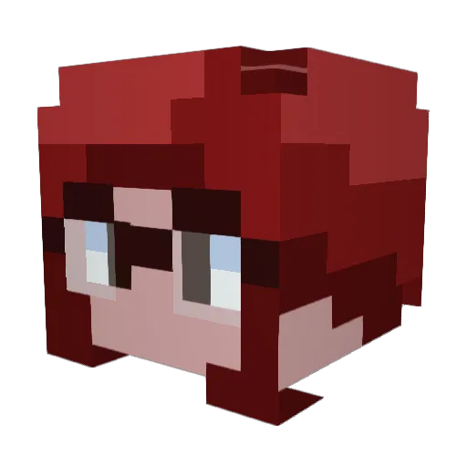 Papillon402 Minecraft avatar head, 3D render