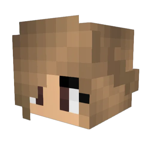 PapillonKathi Minecraft avatar head, 3D render