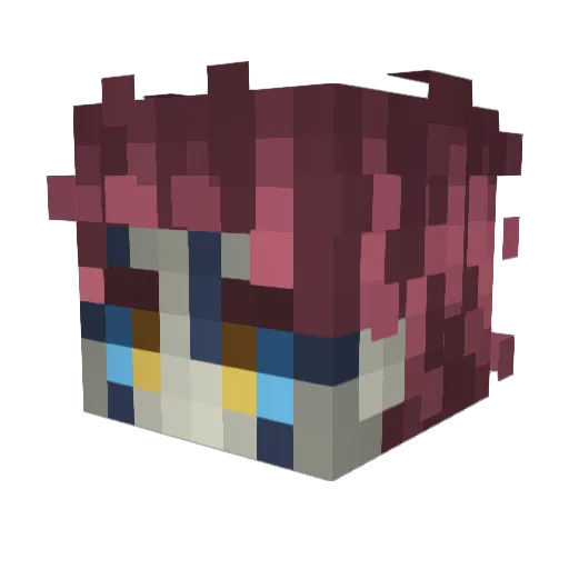 Papimochi19 Minecraft avatar head, 3D render
