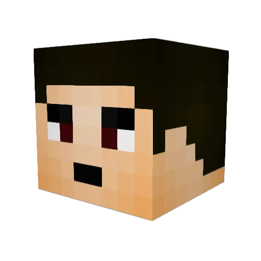 Papito25 Minecraft avatar head, 3D render