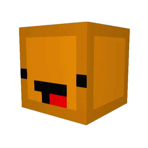 PapitoReal Minecraft avatar head, 3D render