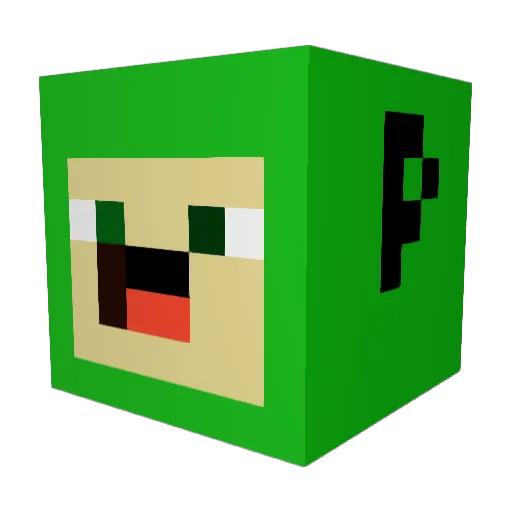 Paplchulo Minecraft avatar head, 3D render
