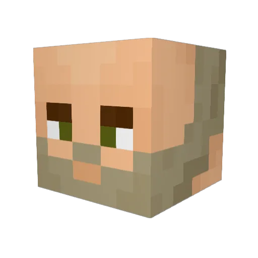 Paponimus69 Minecraft avatar head, 3D render
