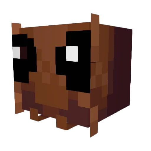 Papozky Minecraft avatar head, 3D render