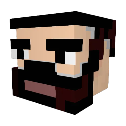PappaClutch69 Minecraft avatar head, 3D render