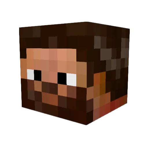 PappaDex Minecraft avatar head, 3D render