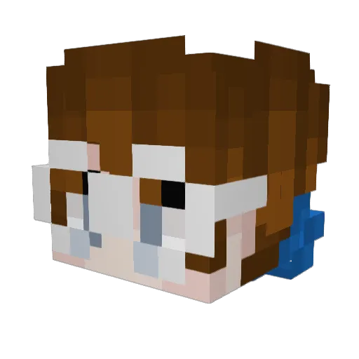 PappaSpiller Minecraft avatar head, 3D render