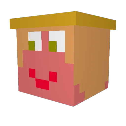 Pappa_dick Minecraft avatar head, 3D render