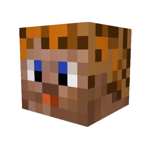 Pappmaus Minecraft avatar head, 3D render